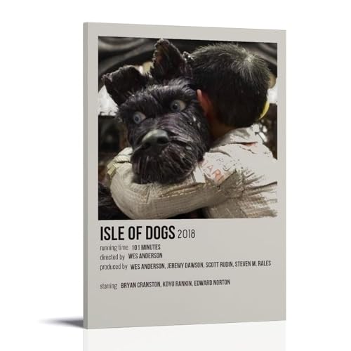 RWEWQRHG Poster "Isle of Dogs", moderne Kunst, Malerei, Ästhetik, Leinwand, Wandkunst, Poster, 50 x 75 cm, Rahmenstil RWEWQRHG Poster "Isle of Dogs", moderne Kunst, Malerei, Ästhetik, Leinwand, Wandkunst, Poster, 50 x 75 cm, Rahmenstil von RWEWQRHG