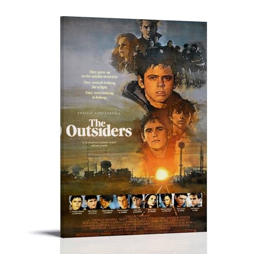 RWEWQRHG The Outsides Poster, moderne Kunst, Gemälde, Ästhetik, Leinwand, Wandkunst, Poster, 50 x 75 cm, Rahmenstil von RWEWQRHG