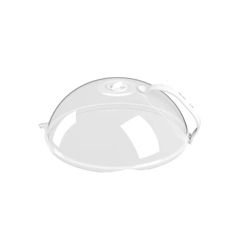 1 Stück Transparente Mikrowellen-Lebensmittelabdeckung, Wiederverwendbare Luftdichte Lebensmittelabdeckung, Hitzebeständiger Küchendeckel, Küchenbedarf(White handle large) von RWFRKABNK