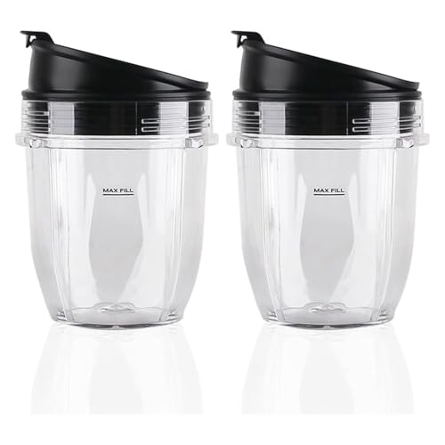 12Oz Ersatzteilbecher Mit Deckel, 2er-Pack, Kompatibilität Mit Ninja Auto IQ Blender BL480 BL482 BL642 NN102 BL682 BL450 BL2013 12Oz Ersatzteilbecher Mit Deckel, 2er-Pack, Kompatibilität Mit Ninja Auto IQ Blender BL480 BL482 BL642 NN102 BL682 BL450 BL2013 von RWFRKABNK