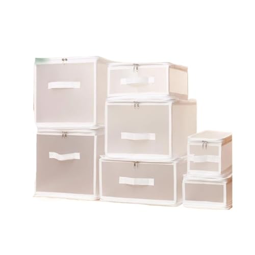 1pc Transparente Aufbewahrungsbox Mit Griffen Faltbare Unterwäscheaufbewahrung Haushaltsplatzsparender Organizer For Kleiderschrankzubehör(White-30L) von RWFRKABNK