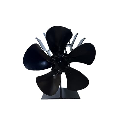 5-Blatt-Ofenventilator Mit Wärmeantrieb for Holzscheitbrenner, Kamin, Leises, Umweltfreundliches Heizgerät, Effiziente Wärmeverteilung(Stove Fan) von RWFRKABNK