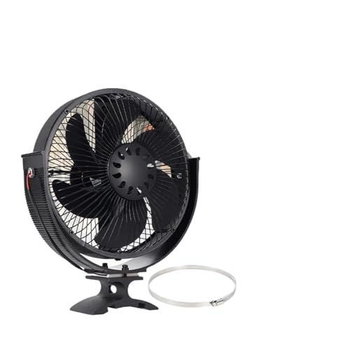 6 Flügel Wandmontierter Stehender Kaminventilator Wärmebetriebener Ofenventilator Mit Schutzabdeckung Hitzeschild Öko Leise Energiesparend(1 Stove Fan) von RWFRKABNK