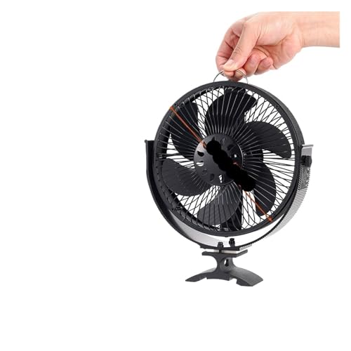6-flügeliger Wärmebetriebener Ofenventilator, 2-in-1-Wandventilator, Stehender Kaminventilator Mit Abdeckung, Heizventilator for Holzbrenner, Umweltfreundlich, Leise(Stove Fan) von RWFRKABNK