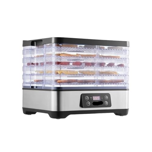 Dörrgerät For Lebensmittel Mit 5 Fächern, 300 W, Elektrischer Lebensmitteltrockner Aus Edelstahl Mit Digital Einstellbarem Timer Und Temperatur von RWFRKABNK