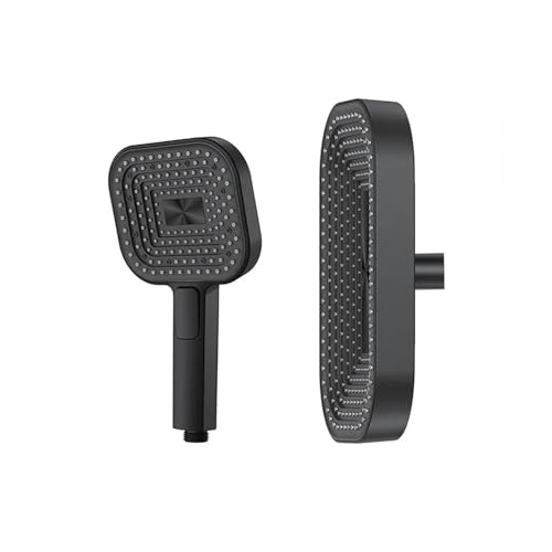 Einstellbare Handbrause 3-Modus Regendusche Großer Durchfluss Duschkopf Hochdruck Wassersparende Duscharmatur Badezimmerzubehör(Gun gray hand) von RWFRKABNK