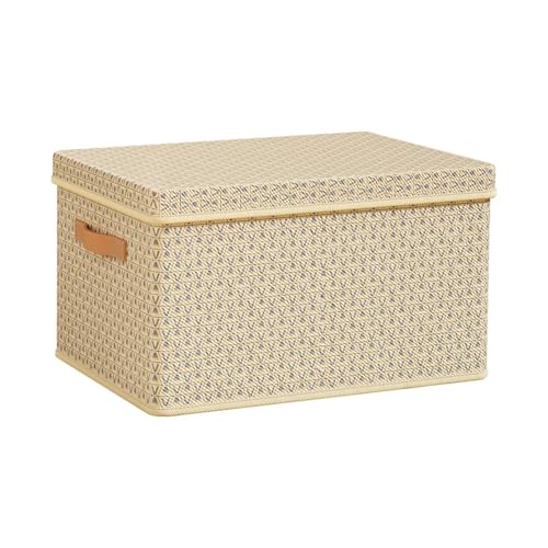 Faltbare Aufbewahrungsbox Mit Deckel, Aufbewahrungsbox Aus Verdicktem Stoff For Saisonale Kleidung, Bettlaken, Steppdecken, Aufbewahrungsbox For Studentenwohnheime(Beige) von RWFRKABNK