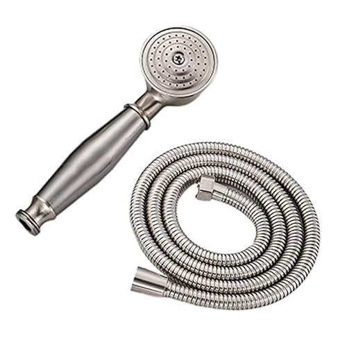 Handbrause Im Telefonstil, Nickel Gebürstet, Handbrause Fürs Badezimmer, Mit 1,5 M Brauseschlauch von RWFRKABNK