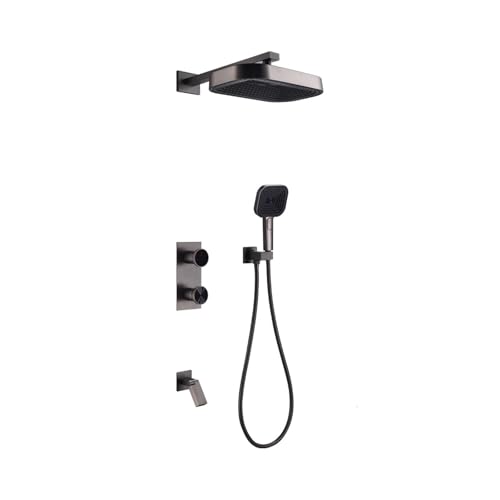 Kompatibilität For Gunmetal, Duscharmatur-Set, 3-Wege-Badezimmer-Duscharmatur, Verdeckter Mischer, Klappbarer Auslauf, Eingebettetes Box-System Kompatibilität For Gunmetal, Duscharmatur-Set, 3-Wege-Badezimmer-Duscharmatur, Verdeckter Mischer, Klappbarer Auslauf, Eingebettetes Box-System von RWFRKABNK