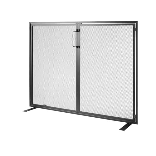 Kompatibilität for SucceBuy Kaminschirm, 1 Paneel Mit Tür, Eisen, 98,98 Zoll (L) X 30,7 Zoll (H), Funkenschutzabdeckung for Wohnzimmer, Heimdekoration, Moder(Vintage 1) von RWFRKABNK
