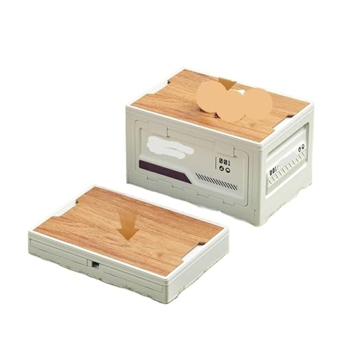M/L Faltbare Aufbewahrungsbox Camping Organizer Kofferraum Picknick Auto Outdoor Faltbarer Mülleimer Bank Schneidebrett Fall Wasserdicht Tragbar(M 40cm) von RWFRKABNK