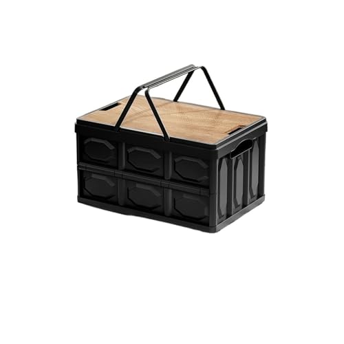 Outdoor-Camping-Aufbewahrungsbox Mit Deckel, Multifunktionale Aufbewahrungsbox For Den Kofferraum Mit Großer Kapazität, Tragbare, Faltbare Campingbox(Gray-L) von RWFRKABNK