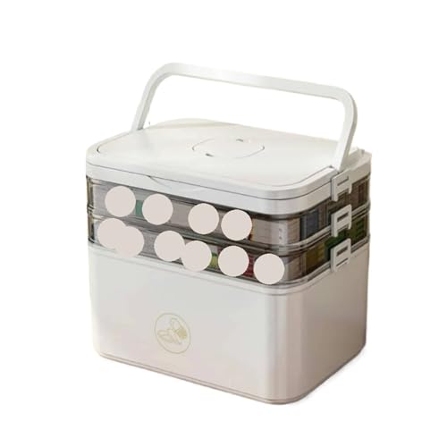 Tragbare Medikamentenbox, Große Kapazität, Erste-Hilfe-Set For Zu Hause, Notfall-Medizinbox For Die Familie Mit Mehrschichtigem Medikamentenaufbewahrungskoffer(Large Four-layer) von RWFRKABNK
