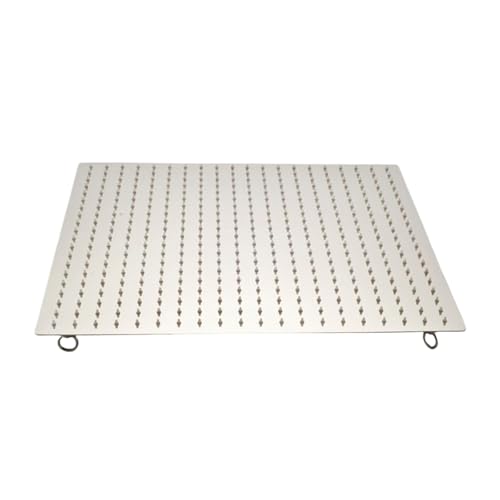Verchromter Quadratischer 20-Zoll-Regenduschkopf, An Der Decke Montierter Badezimmer-Duschkopf Mit 4 Festen Ringen(Chrome) von RWFRKABNK