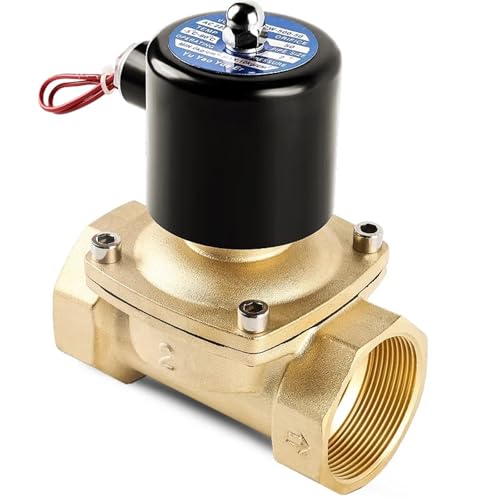 1/2 3/4 1 2 Zoll normalerweise geschlossenes Messing-Magnetventil 220VAC 110VAC 24VDC 12VDC 24VAC 1St(1-1/2",220VAC) von RWGBSFJQ