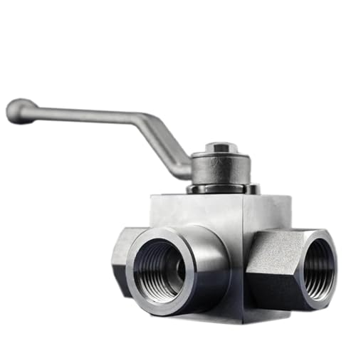 1/4 3/8 1/2 3/4 1 Zoll 3-Wege-Hydraulik-Kugelhahn L-Typ Hochdruck-Edelstahl 1 Stück(1/4") von RWGBSFJQ