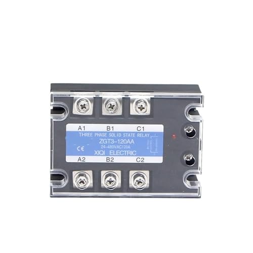 120A 150A 200A AA Dreiphasiges SSR AC-Steuerung AC-Kühlkörper-Halbleiterrelais SSR AC zu AC 3-phasiges Halbleiterrelais 1 Stücke(120AA) von RWGBSFJQ