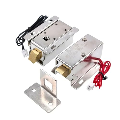 12V 24V Rahmen Elektromagnet Elektrische Steuerung Schloss for Schublade Schrank Tür 10mm Und Guide Platte 1Pcs(12V and Guide Plate) von RWGBSFJQ