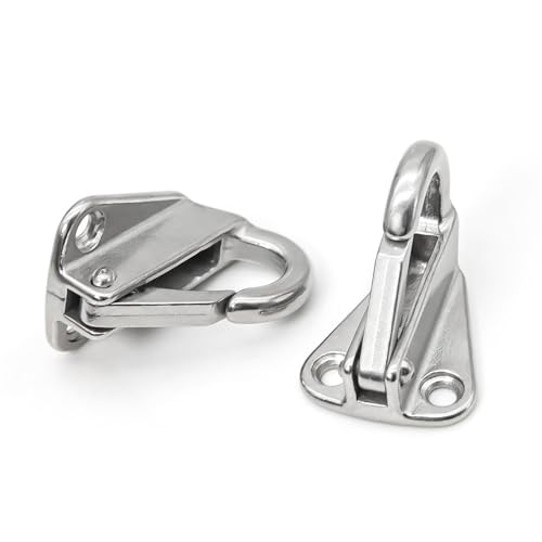 2Pcs Edelstahl Feder Verriegelt Haken Marine Boot Feder Snap Befestigen Seil Abwehren Haken Boot 2Pcs Edelstahl Feder Verriegelt Haken Marine Boot Feder Snap Befestigen Seil Abwehren Haken Boot von RWGBSFJQ