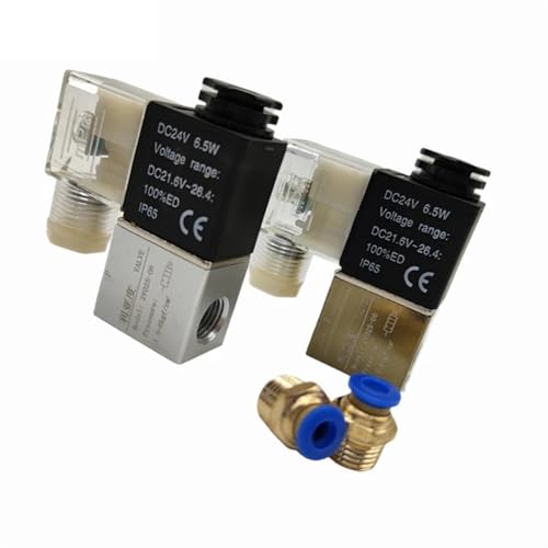 2V025-06 2V025-08 Magnetventil Luft Wasser Öl normalerweise geschlossen LED-Spule 2 Türen 2 Wege 220V 12V 24V Pneumatisches Magnetventil 1 Stück (2v025-06,G_110V_NO JOINT) von RWGBSFJQ
