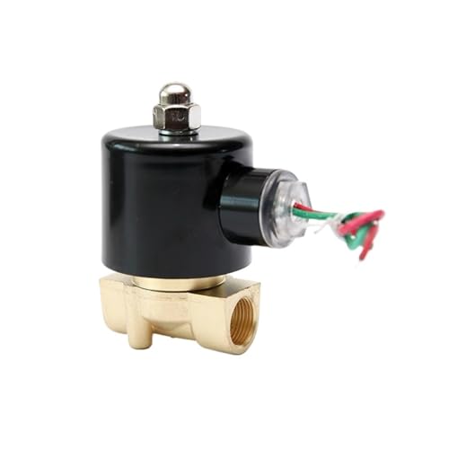 3/8 Zoll 24 V 110 V 220 V 12 V Normal geschlossenes Messing-Magnetventil, direktwirkend, DN10, 1 Stück(NPT_380VAC) von RWGBSFJQ