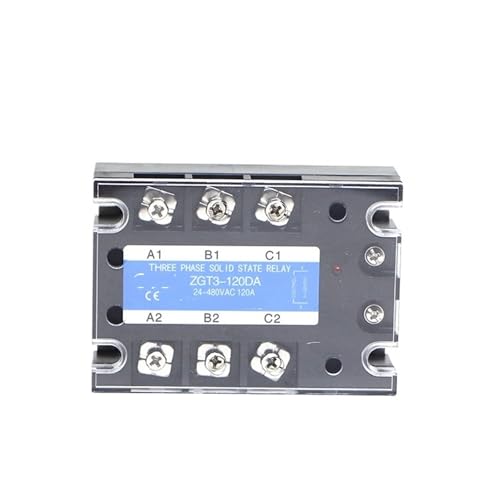 3-phasig 120A 150A 200A DA Dreiphasiges SSR DC-Steuerung AC-Halbleiterrelais SSR 3-32 V DC bis 24-480 V AC, 1 Stück(120DA) von RWGBSFJQ