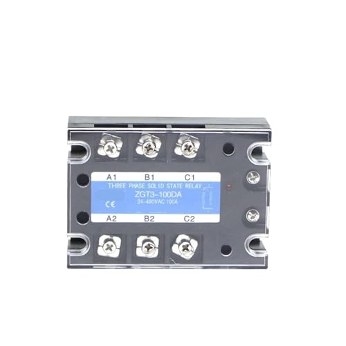 3-phasig 60A 80A 100A DA Dreiphasiges SSR 3-32V DC-Steuerung 24-480V AC Halbleiterrelais SSR DC-AC-Relais 1St(100DA) von RWGBSFJQ