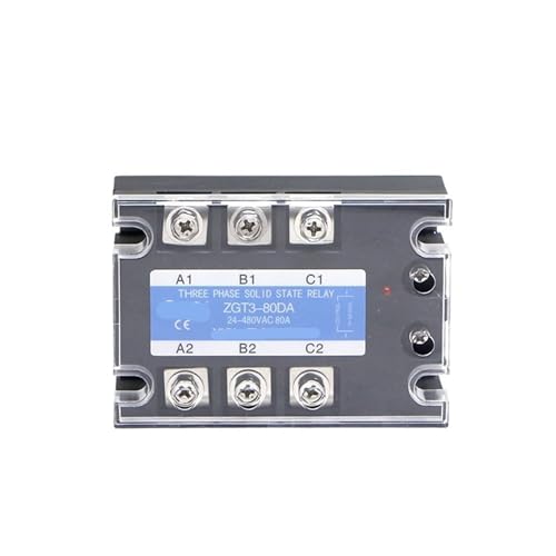 3-phasig 60A 80A 100A DA Dreiphasiges SSR 3-32V DC-Steuerung 24-480V AC Halbleiterrelais SSR DC-AC-Relais 1St(80DA) von RWGBSFJQ