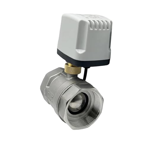 304 Edelstahl Elektrische Kugelhahn 3-Draht 2-Wege-Steuerung Stabile Motorisierte 1Pcs(DN50,24VDC_CR04) von RWGBSFJQ