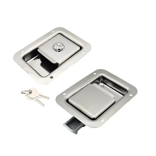 304 Edelstahl Panel Lock Werkzeug Box Van Industrielle Verteilung Box Schrank Tür Box Lock 1Pcs(With lock) von RWGBSFJQ