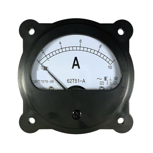 62t51pointer AC Amperemeter Schwarz Rund Ac5a 10A 20A 30A 50A 75 / 5A 100 150 200 300 1Pcs(AC 50-5A) von RWGBSFJQ