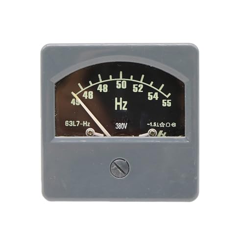 63L7-Hz Zeigertyp AC220V 380V Analog Panel Frequenzmesser 45-55Hz 80x80mm 1St(220V) von RWGBSFJQ