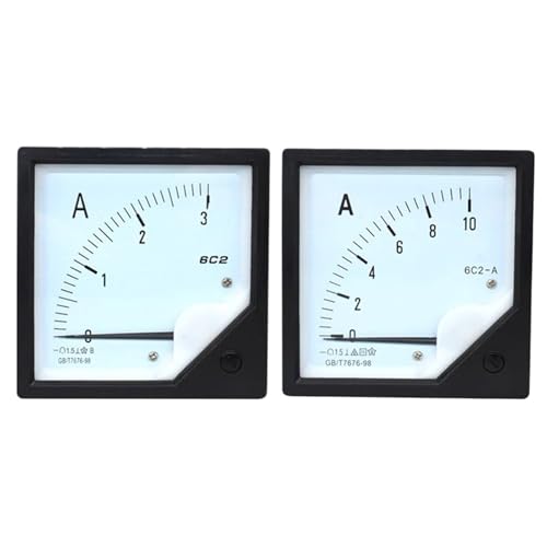 6C2 5A-300A/75mV DC Strom Analog Amperemeter Gauge Pointer Panel Meter 80 * 80mm Amp 1Pcs(50A 75mV) von RWGBSFJQ