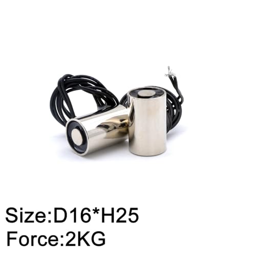 D16mm * H25mm 2KG/20N Halten Elektrischer Magnet Hebe Solenoid Sucker DC 6V 12V 24V 1Pcs(12V) von RWGBSFJQ