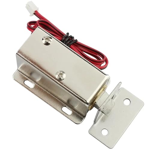 DC Access Control Elektrische Riegelschloss DC12v 24v Schranktür Mini Elektronische 1Pcs(24V Lock and buckle) von RWGBSFJQ
