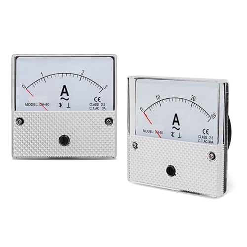 DH-80 AC Amperemeter Zeiger 1A-600A Panel Meter Strom 1Pcs(AC AMMETER_3A) von RWGBSFJQ
