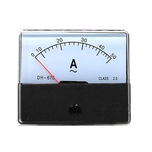 DH670 Analog Amp Panel Meter Strom Amperemeter Mechanische Zeiger 1-500A AC 1Pcs(250A(5A)) von RWGBSFJQ