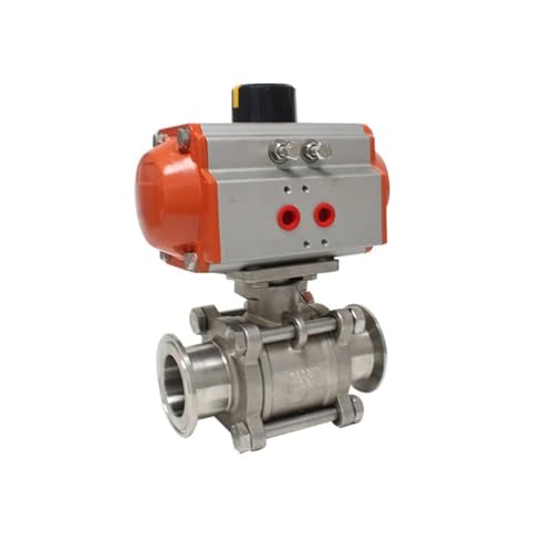 DN50 Edelstahl Dreiteiliger Sanitär-Kugelhahn Tri Clamp Ferrule Typ Doppeltwirkender Zylinder 1St DN50 Edelstahl Dreiteiliger Sanitär-Kugelhahn Tri Clamp Ferrule Typ Doppeltwirkender Zylinder 1St von RWGBSFJQ