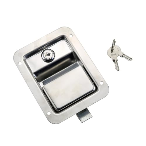 Edelstahl Panel Ausrüstung Toolbox Embedded Container Türschloss 1Pcs(MS858B-With lock) von RWGBSFJQ