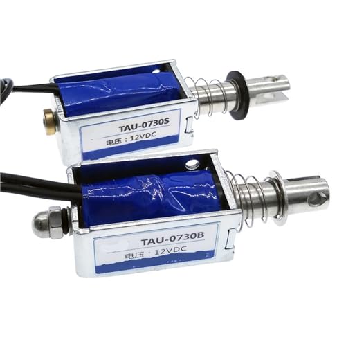 Elektromagnet 12 V U0730B 0730S Solenoid-Elektromagnet 24 V Pull&Push-Hub 10 mm 1 Stück(0730S 12V) von RWGBSFJQ