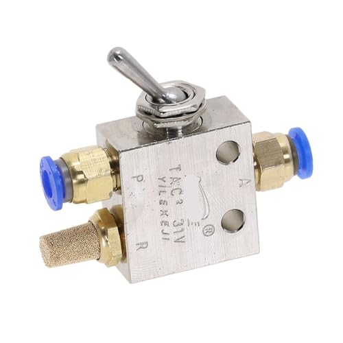 Mechanisches Ventil TAC2-31V 1/8 Zoll PT-Gewinde 2-Positionen-3-Wege-Pneumatikventil mit Armaturen, 1 Stück(8MM) von RWGBSFJQ