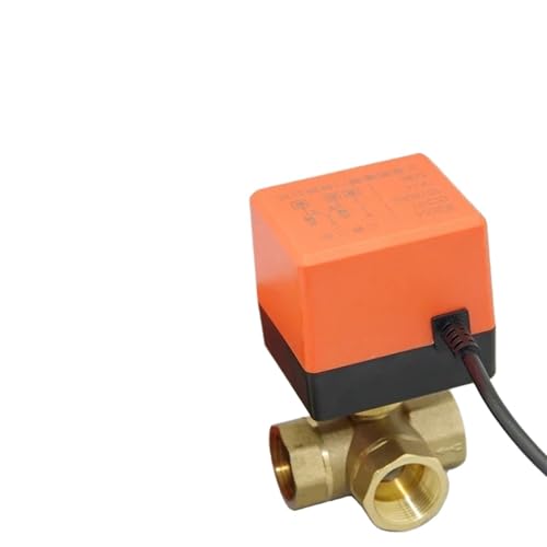 Messing Elektrische Gewinde Kugelhahn 2-Wege 3-Draht Magnetventil Wasserventil mit Antrieb 1Pcs(DN15,DC 12V-24V_3 WAY) von RWGBSFJQ