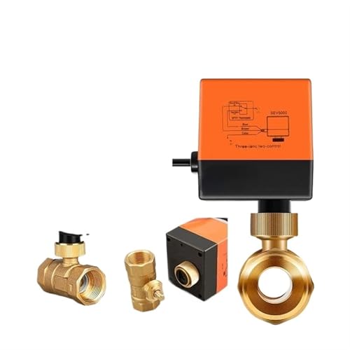 Messing Elektrische Gewinde Kugelhahn 2-Wege 3-Draht Magnetventil Wasserventil mit Antrieb 1Pcs(DN40,220V) von RWGBSFJQ