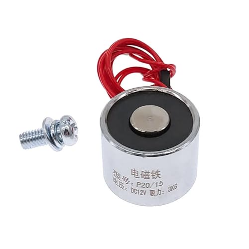 P20/15 Halter Magnet Elektrischer Magnet 3kg Lift 30N DC 5V 6V 12V 24V Elektromagnet Solenoid 1Pcs(24V) von RWGBSFJQ