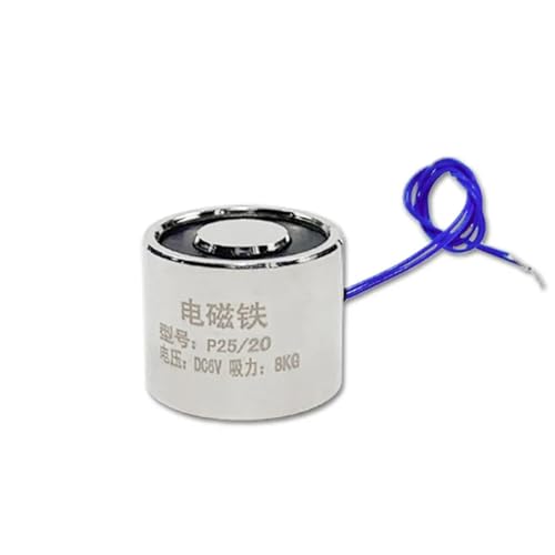 P25/20 Halten Elektrische Magnet Hebe DC 6V 12V 24V 8Kg 80N Elektromagnet Solenoid 25 * 20mm 1Pcs(24V) von RWGBSFJQ