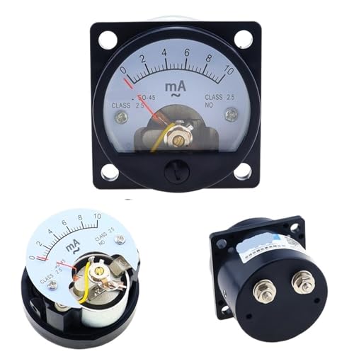 SO-45 AC MA Amperemeter Zeiger Analog Rund Marine Kunststoff Instrument Messstrom 1Pcs(3mA) von RWGBSFJQ