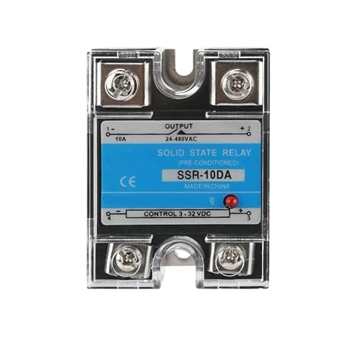 SSR-10DA 25DA 40DA Einphasiges DC-gesteuertes AC-SSR-Halbleiterrelais 220 V 10A 25A 40A 1 Stück(SSR-10DA) von RWGBSFJQ