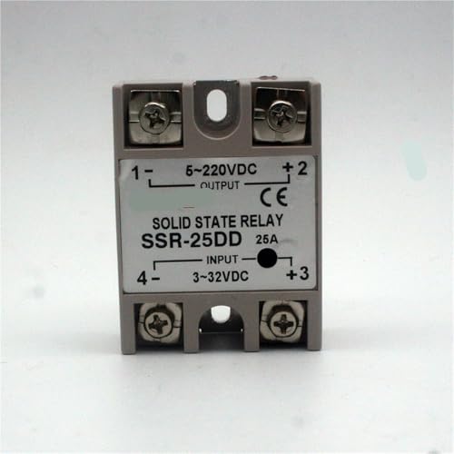 SSR -10DD/25DD/ 40DD DC-Steuerung DC SSR Weißes Gehäuse Einphasiges Halbleiterrelais 1 Stücke(SSR-25DD) von RWGBSFJQ