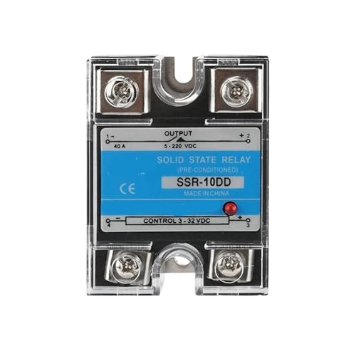 SSR-10DD 25DD 40DD Einphasiges DC-gesteuertes DC SSR-Halbleiterrelais 220 V 10 A 25 A 40 A 1 Stück(SSR-10DD) von RWGBSFJQ