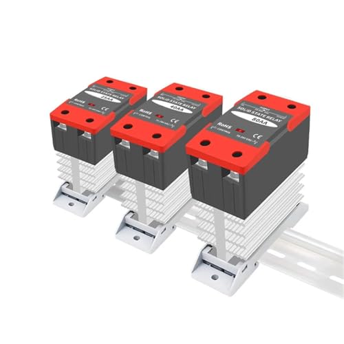 Solid State Relais Din-Schiene mit Kühler SSR 25DA 40DA 60DA DC-Steuerung AC Einphasig SSR DA 1 Stücke(DC-DC,60A) von RWGBSFJQ